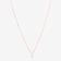 14K rose gold quarter carat floating diamond pendant necklace