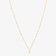 14K yellow gold quarter carat floating diamond pendant necklace