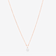 14K rose gold half carat floating diamond pendant necklace