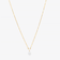 14K yellow gold half carat floating diamond pendant necklace
