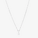 14K white gold half carat floating diamond pendant necklace