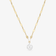 14K yellow gold half carat floating diamond pendant necklace