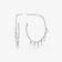 14K white gold small floating diamond fringe hoops