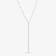 14K white gold floating diamond lariat necklace