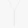 14K yellow gold floating diamond lariat necklace