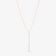 14K rose gold floating diamond lariat necklace