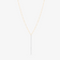 14K yellow gold floating diamond lariat necklace