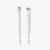 14K white gold floating diamond front to back linear earrings