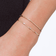 Fancy diamond rectangle station bracelet - on model