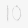 14K white gold small pave fancy diamond hoops