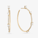 FANCY CUT DIAMOND TENNIS HOOP EARRINGS