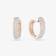 14K rose gold mini wide pave diamond huggies