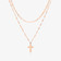 DOUBLE STRAND CROSS CHARM NECKLACE