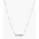 14K white gold baguette diamond bar pendant necklace