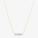 14K yellow gold baguette diamond bar pendant necklace