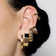 Small disco hollow hoops - on model