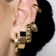 Mini disco hollow hoops - on model