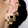 Mini disco hollow hoops - on model