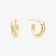 14K yellow gold mini disco hollow hoops