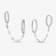 DIAMOND DOUBLE PIERCING BLAKE® CHAIN HUGGIE EARRINGS