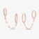 DIAMOND DOUBLE PIERCING BLAKE® CHAIN HUGGIE EARRINGS