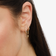 DIAMOND DOUBLE PIERCING BLAKE® CHAIN HUGGIE EARRINGS