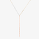 TRI COLOR GOLD NUDE CHAIN LARIAT NECKLACE