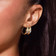 EMERALD CUT DIAMOND HOLLOW HOOPS