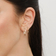 TRIPLE SOLO DIAMOND LINEAR STUD EARRINGS