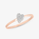 DIAMOND MINI HEART STACKING RING