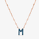 BLUE DIAMOND INITIAL PENDANT NECKLACE