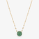 EMERALD LARGE DISC PENDANT NECKLACE