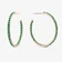 EMERALD SMALL INSIDE OUT HOOPS