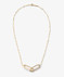 FLAWLESS ENCRUSTED + GOLD OBLONG LINK NECKLACE-3