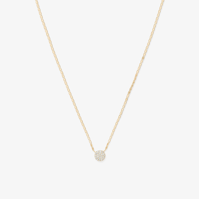 Petite Malibu Diamond Disc Pendant - LANA