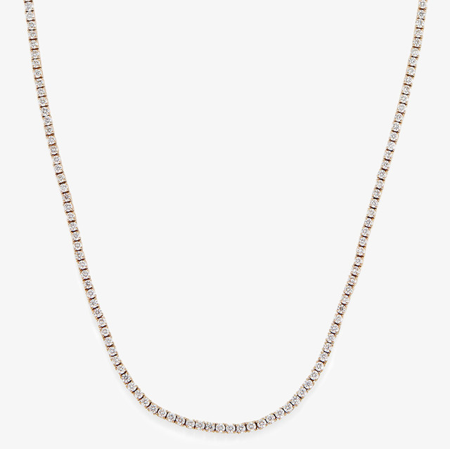 Baguette Diamond Tennis Necklace