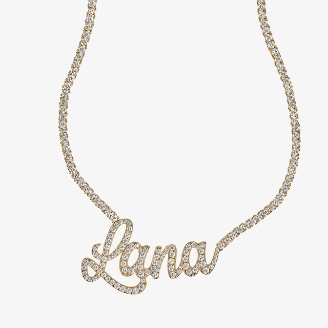 Amazon.com: Rylos Necklaces For Women Gold Necklaces for Women & Men 14K  Yellow Gold or White Gold Personalized 1/4 Carat Diamond Nameplate Necklace  Special Order, Made to Order Necklace : Clothing, Shoes