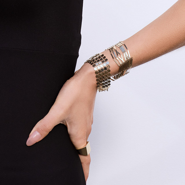 INTERLOCKING RECTANGLE CHAIN BRACELET
