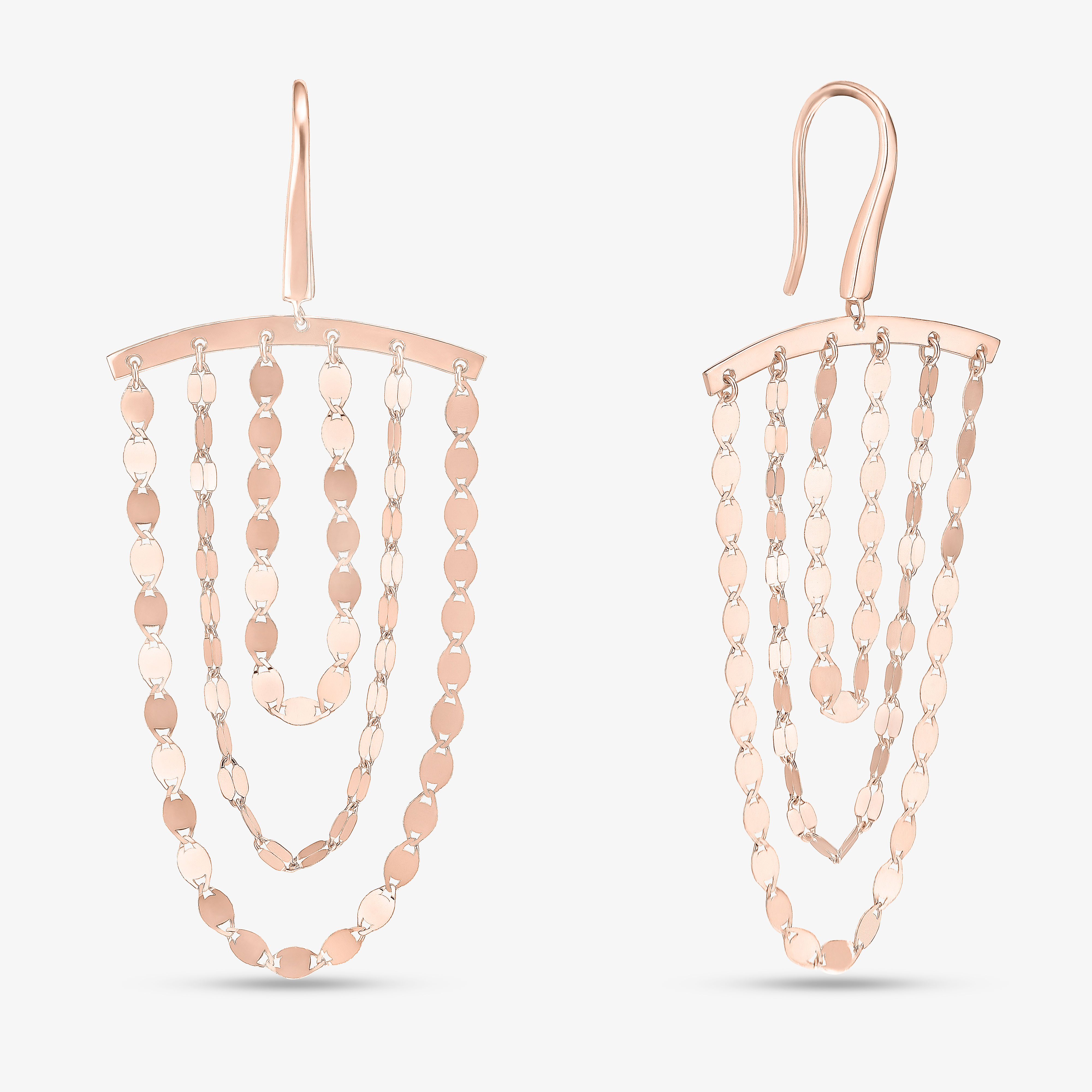Lana Petite Nude & Blake® Cascade Earrings In In 14k Rose Gold