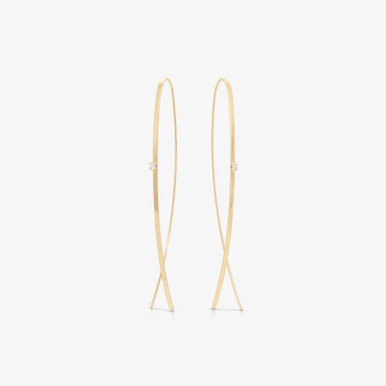 Lana Jewelry 'Upside Down' Small Hoop Earrings Yellow Gold