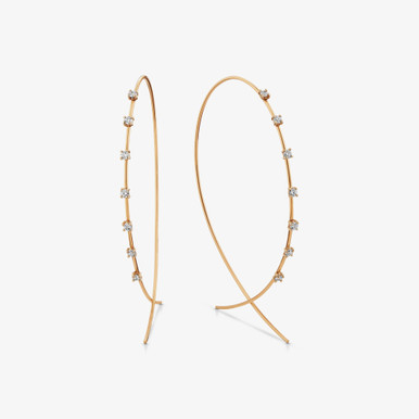 Lana Jewelry 'Upside Down' Small Hoop Earrings Yellow Gold