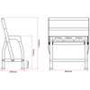 Relaxn Centre Console Flip Back Seat - Black Frame