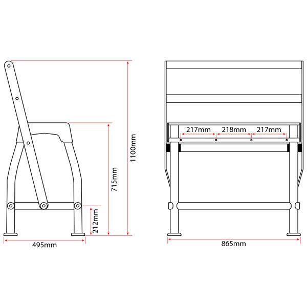 Relaxn Centre Console Flip Back Seat White Frame (293459 293460) Boat Seats Australia