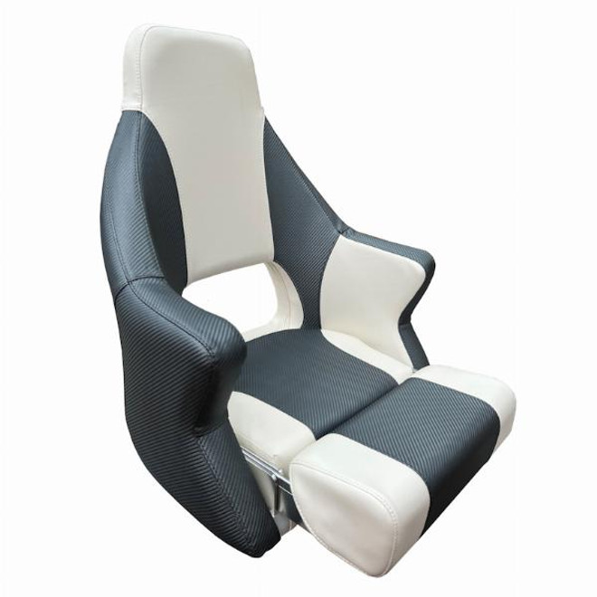 Axis M700 Hi Back Flip Up Seat - White / Dark Grey Carbon