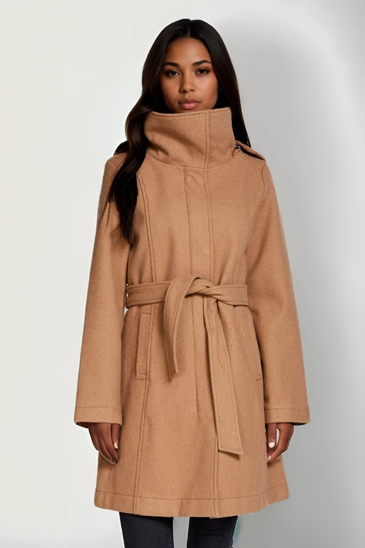 Lexi waterproof wool coat camel