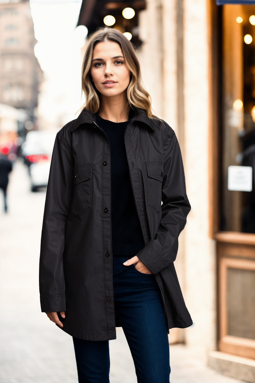 Skyler Waterproof Cotton Shirt Jacket: Lightweight Style