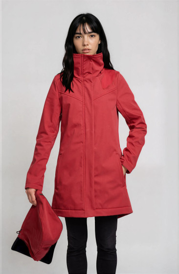 Clara Waterproof Cotton Twill in Red
