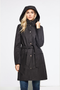 Black Alexa Waterproof Trenchcoat Hood Up