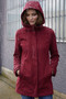 Red fleece lined waterproof jacket