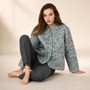 Ayla quilted jacket hundred flowers on sky